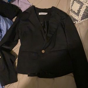 Black blazer with gold button